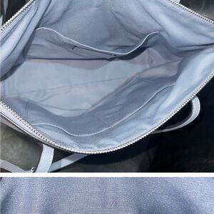 🔥🔥🔥Coach Blue Leather Zip Top Tote Shoulder Bag